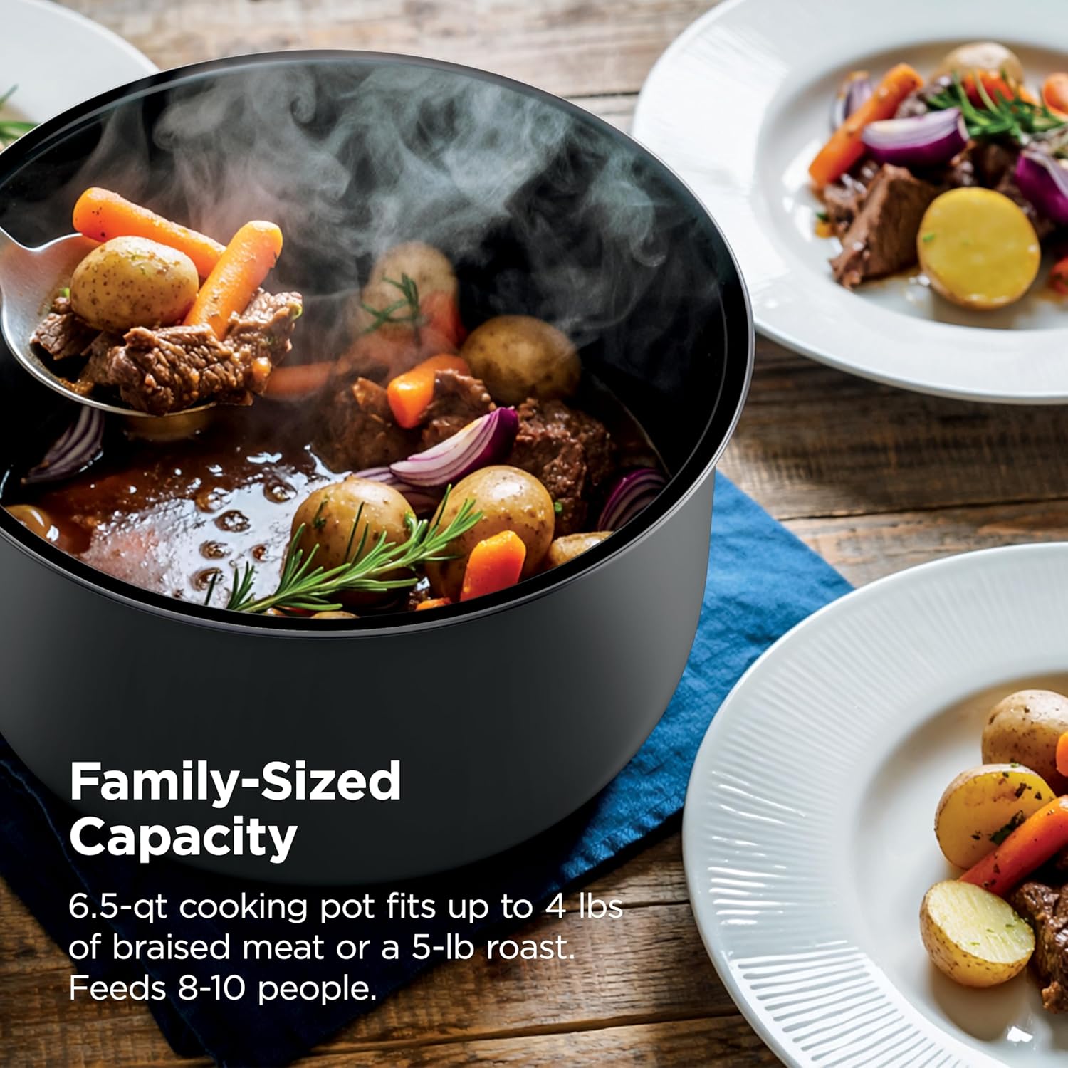 Thumbnail 6 de Ninja HyperHeat 9-in-1 Electric Pressure Cooker (6.5 Qt) PFAS-Free Pot, Dark Gray | PC201GY