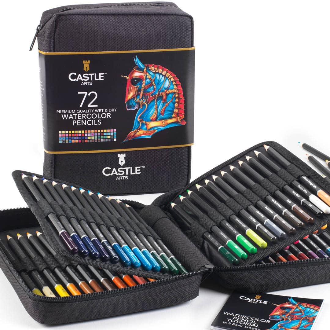Detalle de Castle Art Supplies set 72 matite acquerellabili