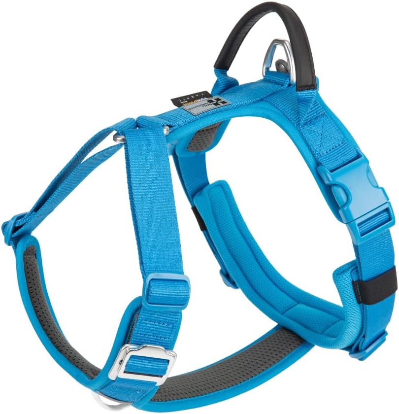 Detalle de Small Combination Escape-Proof Dog Harness with Reflective Strips, Adjustable Vest and Handle (Blue, L)