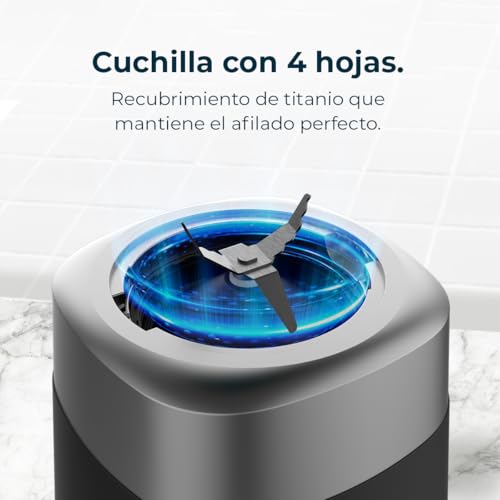 Detalle 2 de Cecotec Power Black Titanium 1300MAX B Pro, batidora de vaso de 1.300 W y 1,5 l