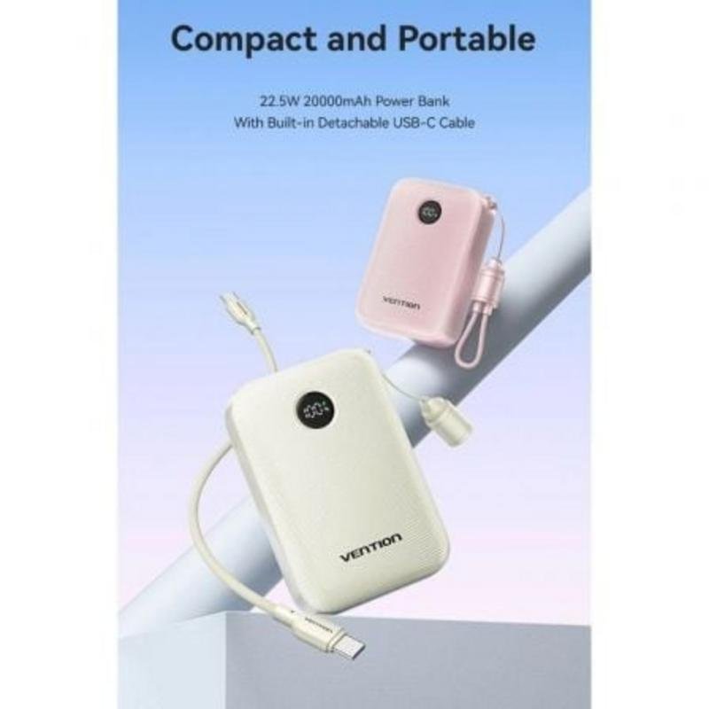 Thumbnail 3 de Power Bank Vention FKBL0-C 20000mAh 22.5W Azul – USB-C y USB-A, diseño seguro