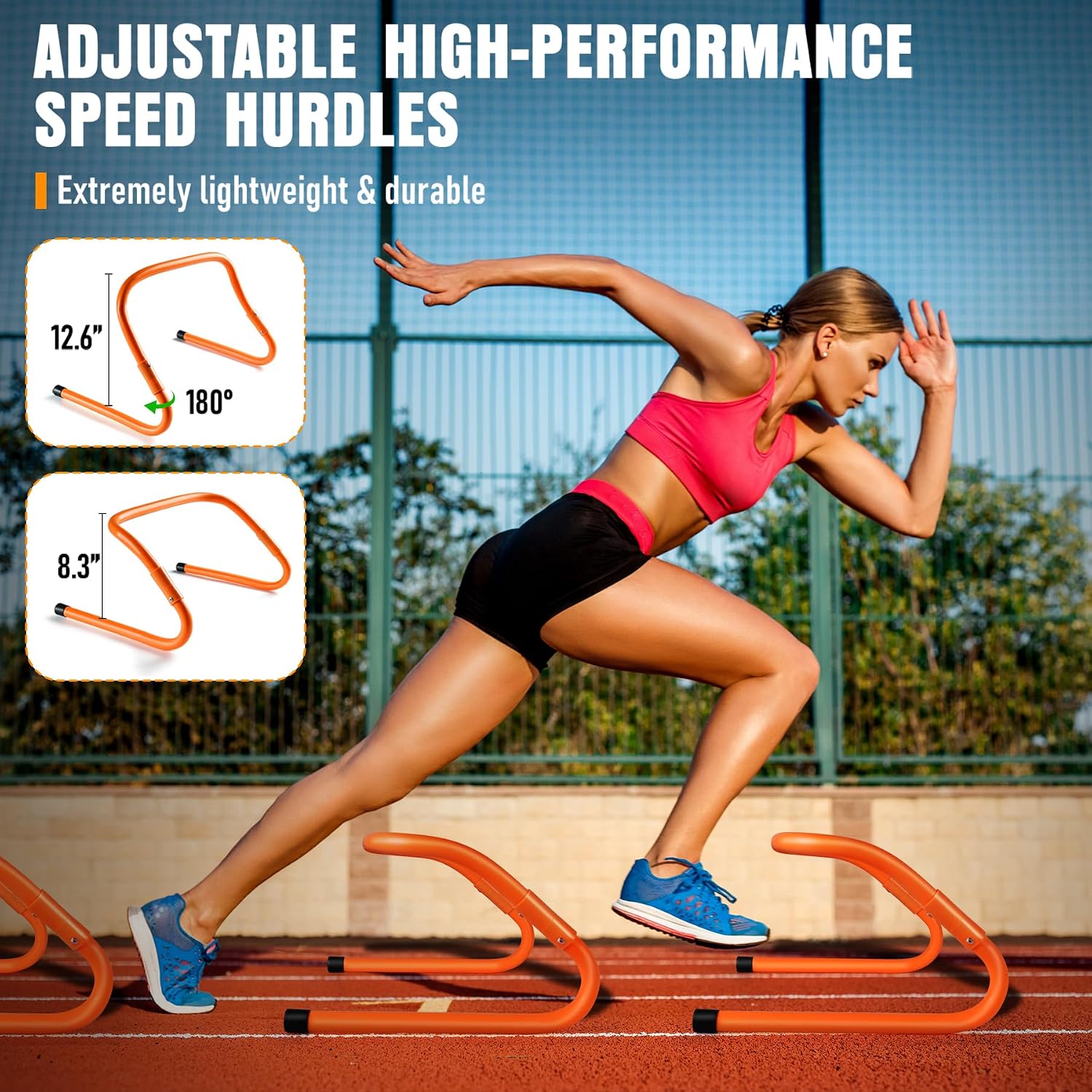 Detalle 2 de MUROZA Agility Ladder Orange Speed Training Set with 20-ft Ladder