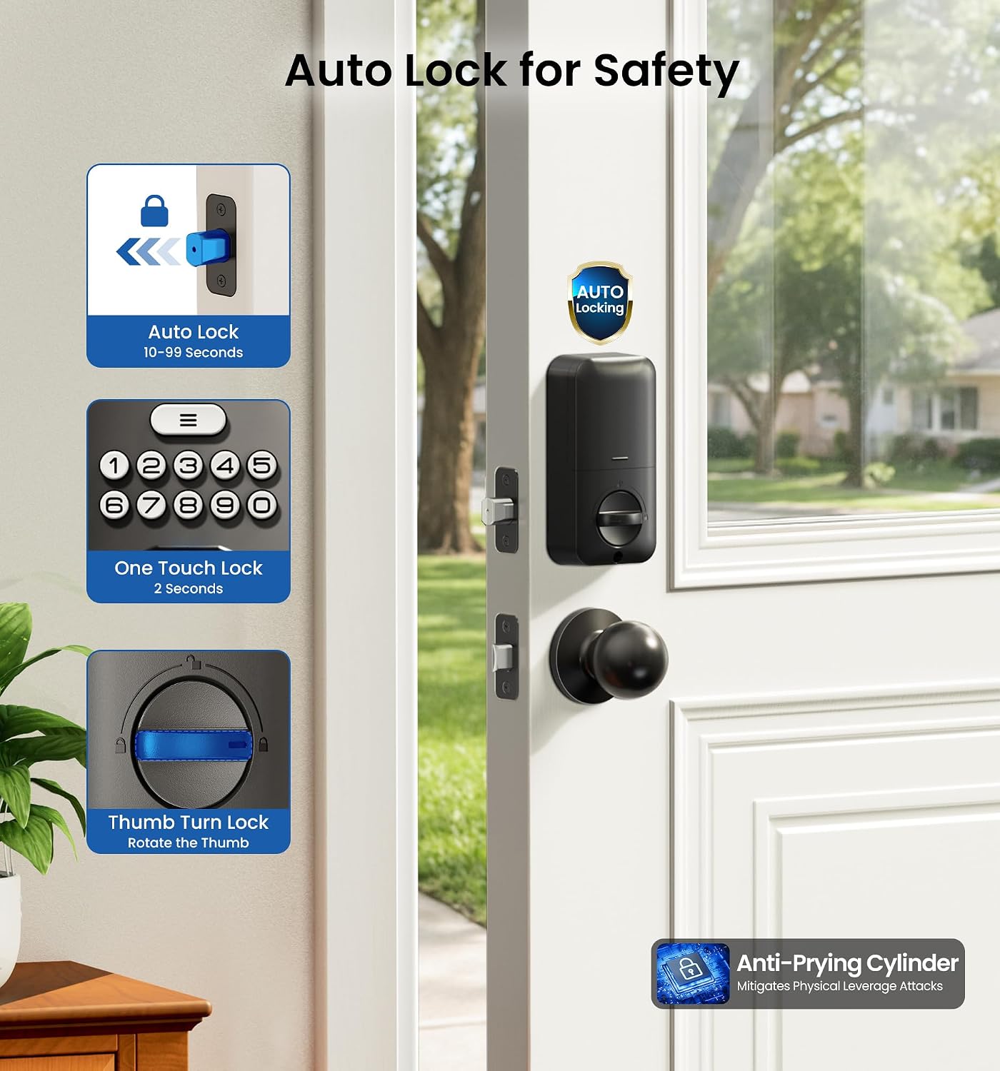 Detalle de Veise Fingerprint Deadbolt Door Lock
