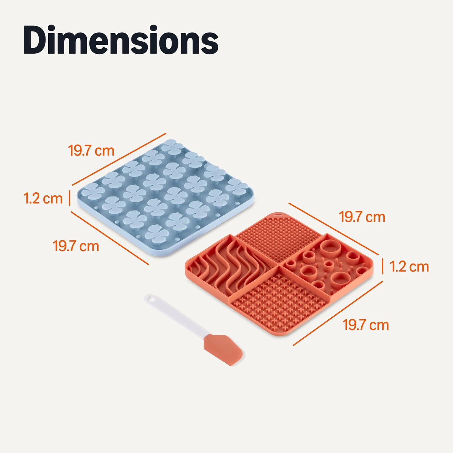 Detalle de Amazon Basics Lot de 2 Tapis d'alimentation en Silicone pour Chiens et Chats (19,7 x 19,7 cm)