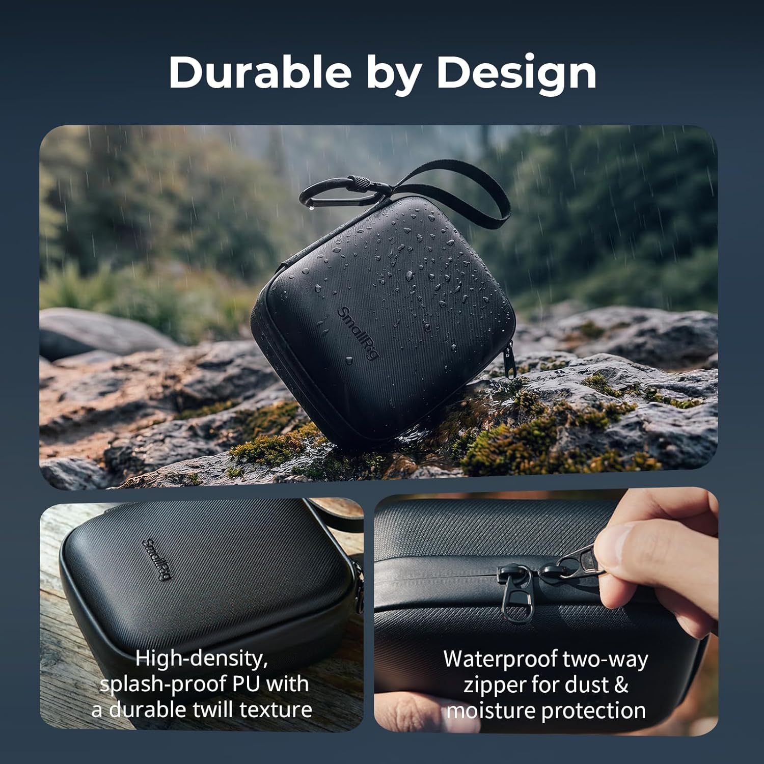 Detalle de SMALLRIG Sac Étui Caméra d'action pour DJI Osmo Action 6/5 Pro et GoPro/Hero 13-9 – Organisation 360°