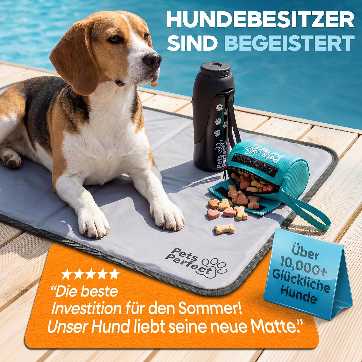 Thumbnail 6 de Pets Perfect Kühlmatte für Hunde – Selbstkühlend mit Gel-Füllung, faltbar und geeignet für Katzen