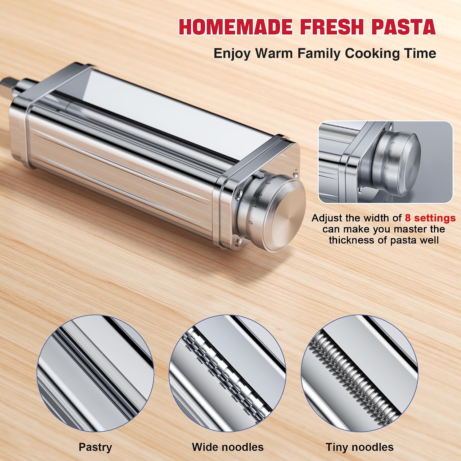 Detalle 2 de KitchenAid-Compatible Pasta Maker Attachment, Stainless Steel