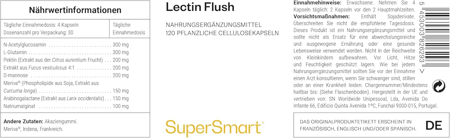 Thumbnail 2 de Supersmart Lectin Flush – Unterstützung bei Nahrungsmittelallergien, Unverträglichkeiten & Verdauungstrakt