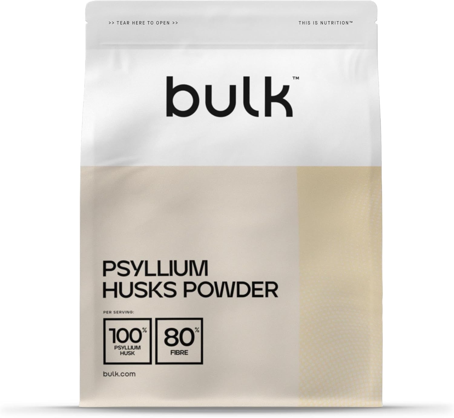 Bulk Poudre de psyllium pure, 1 kg – fibre riche, emballage variable