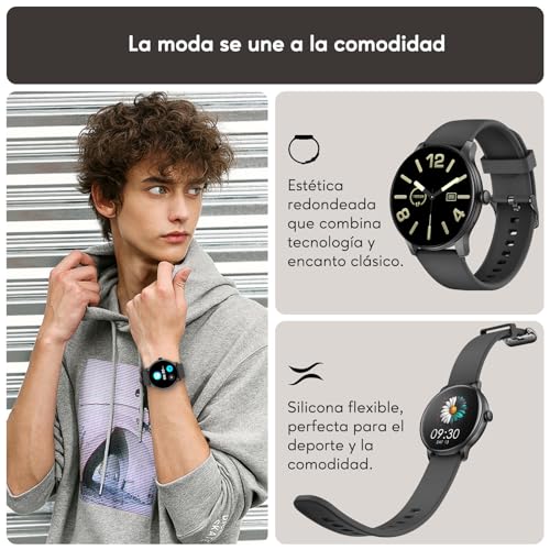Thumbnail 1 de AcclaFit smartwatch unisex con llamadas Bluetooth y pantalla de 1,85”