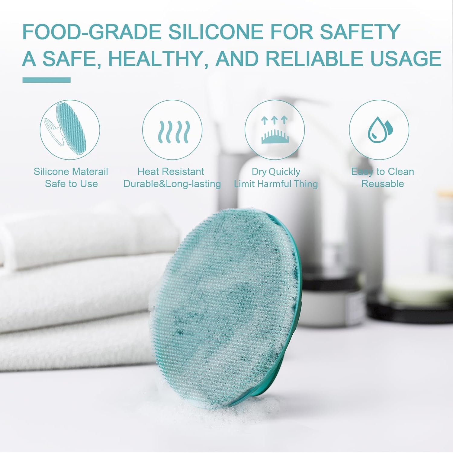 Thumbnail 4 de BEAUTAIL Silicone Body Scrubber: Gentle Exfoliating Brush for Sensitive Skin