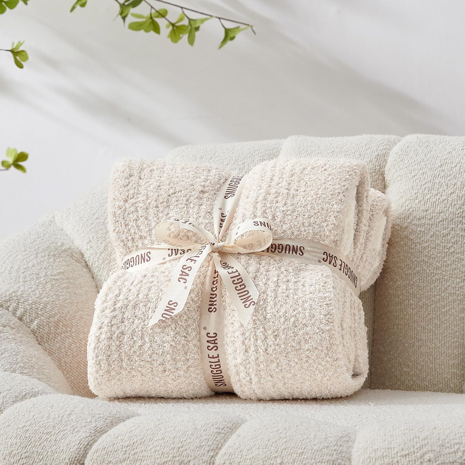 Thumbnail 6 de Snuggle Sac Buttery Ivory Throw Blanket 50 x 60 🛋
