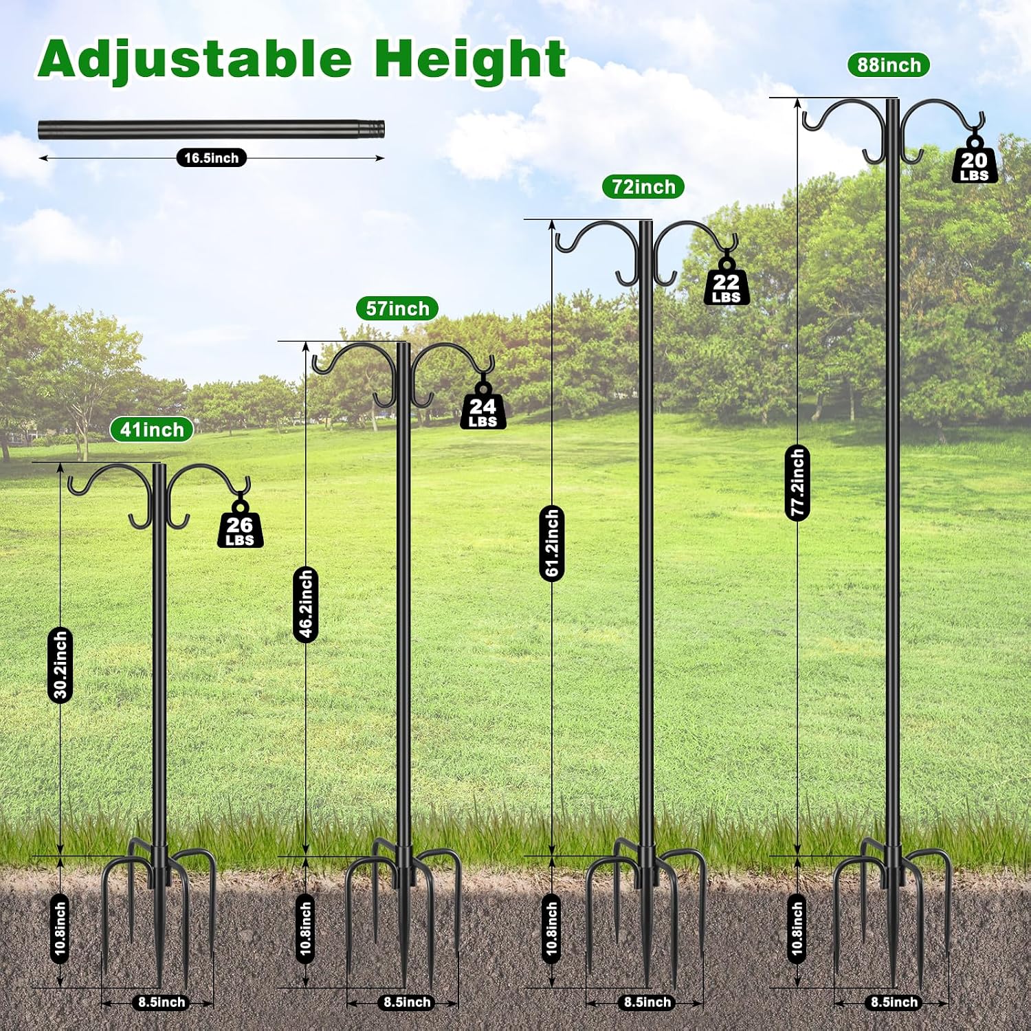 Thumbnail 2 de Tegarbed Double Shepherd Hook, 88-Inch