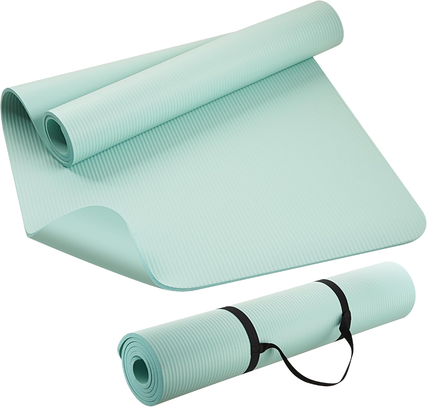 Detalle de KEEP ym10-gre-21564843 NBR Yoga Mat, 10mm Cushioning, 72 x 32 in