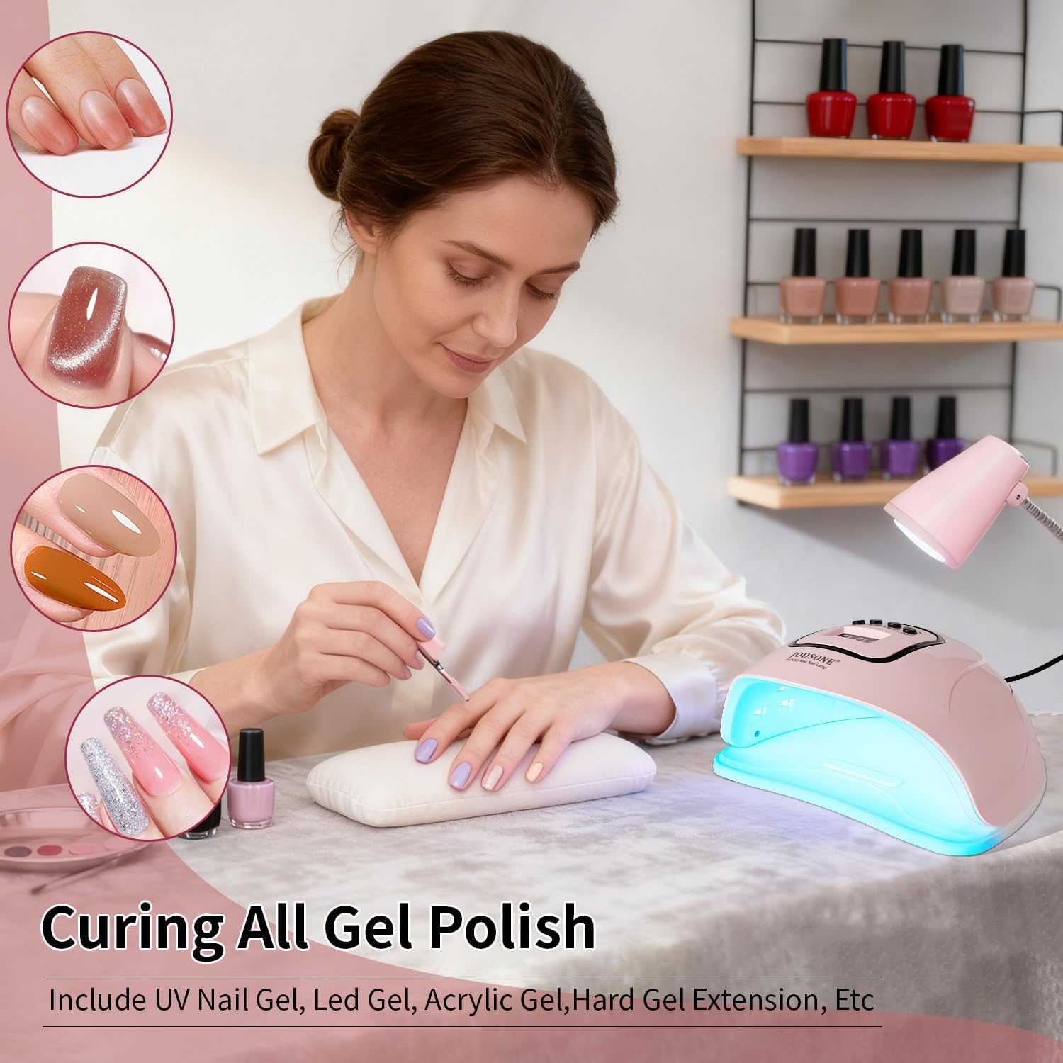 Thumbnail 6 de JODSONE UV LED Nail Lamp with Gloves Kit: Dual-Source Curing for Home and Salon