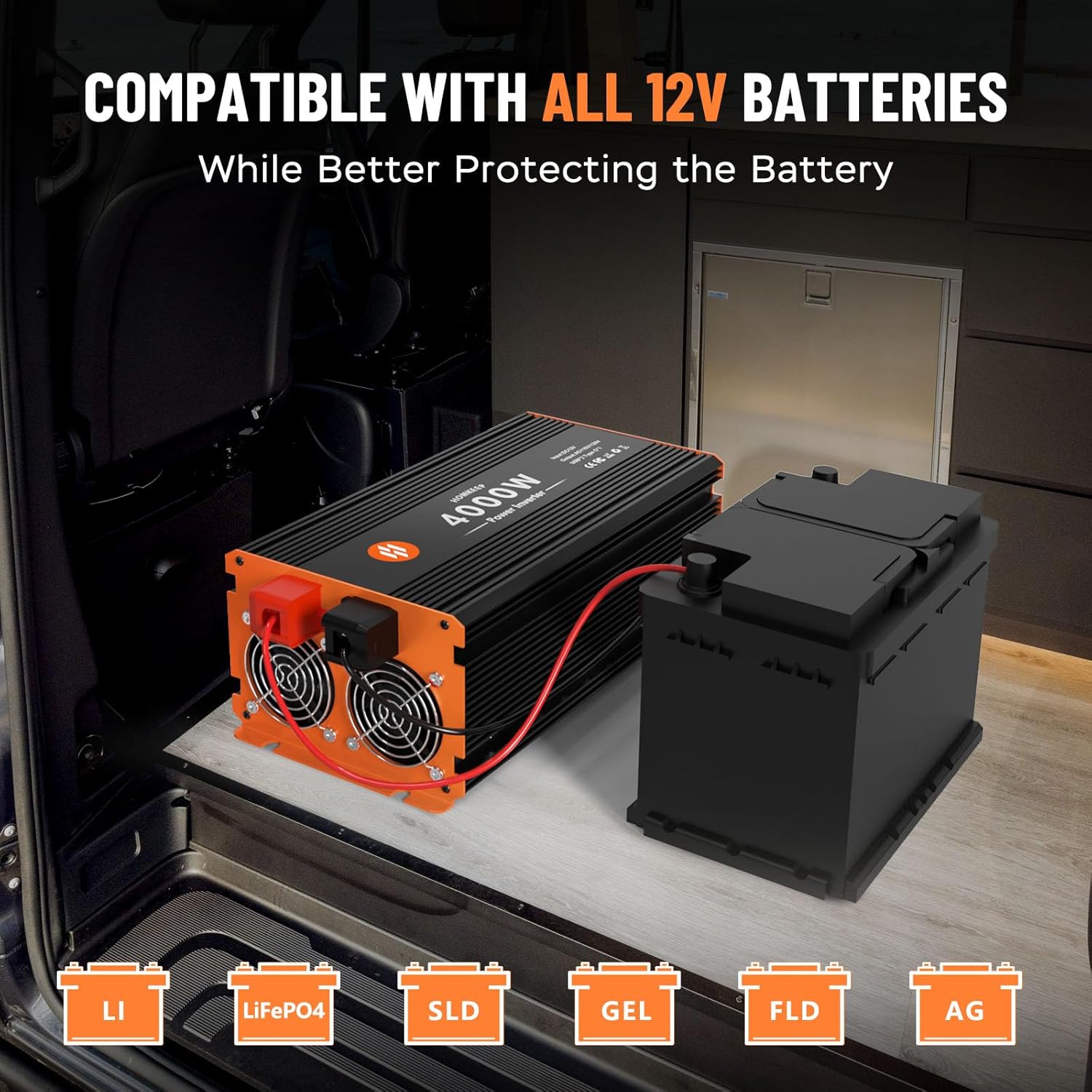 Thumbnail 2 de 4000W Power Inverter 12V to 110V AC