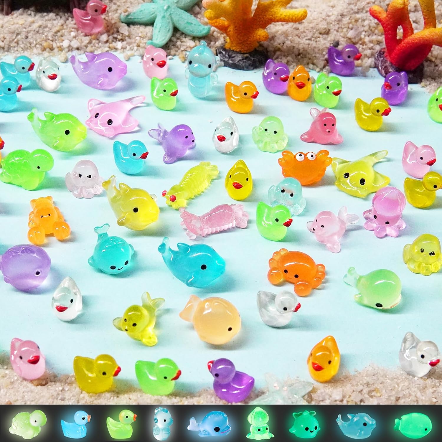 Detalle de Mini Resin Animal Figurines, 100 Pieces