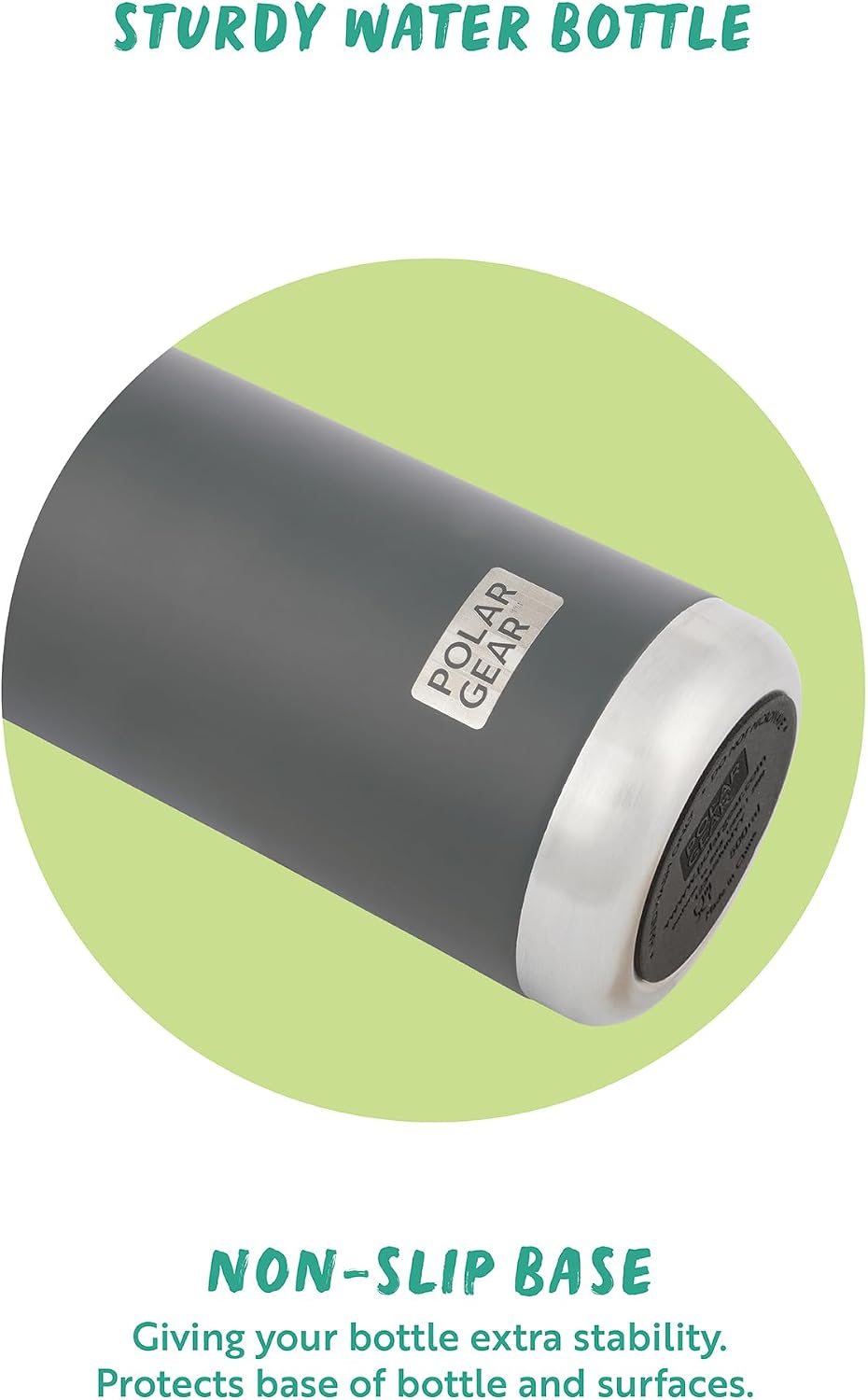Detalle 2 de Polar Gear Stainless Steel Water Bottle 500ml – Graphite