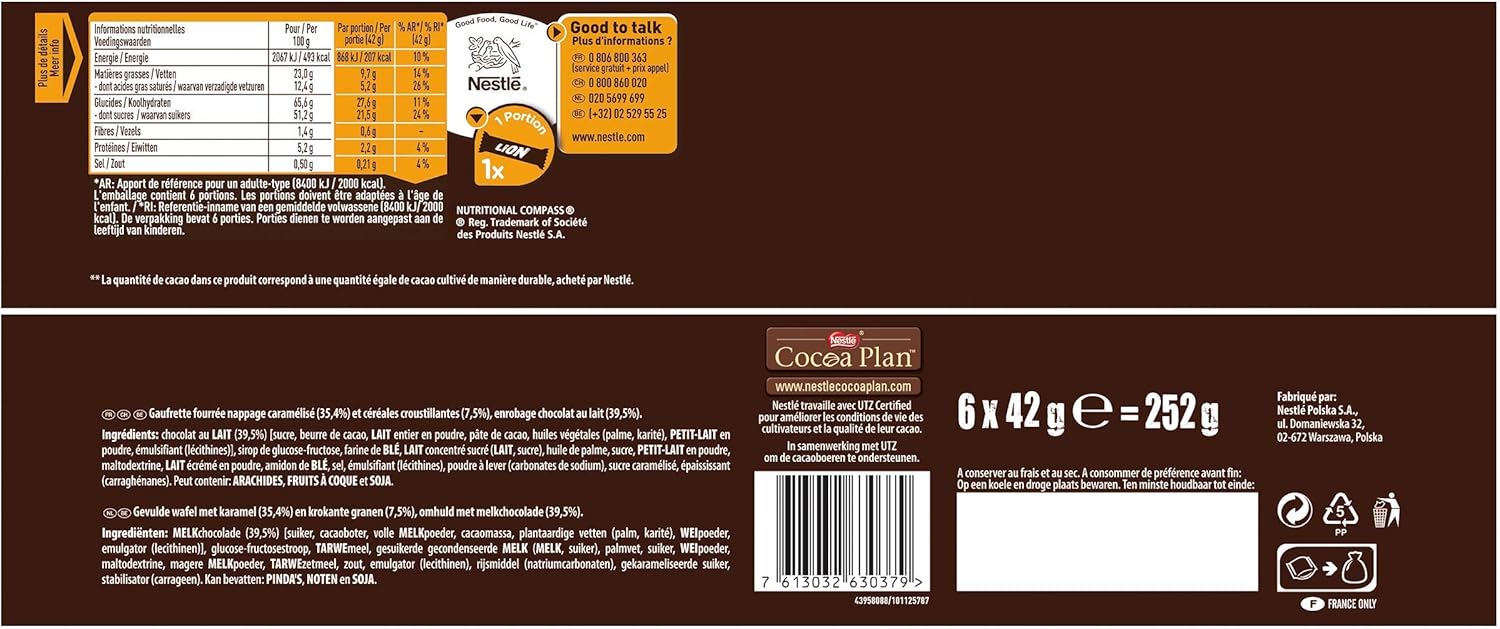 Thumbnail 1 de Lion barres chocolatées – lot de 4 packs, 6 barres de 42 g