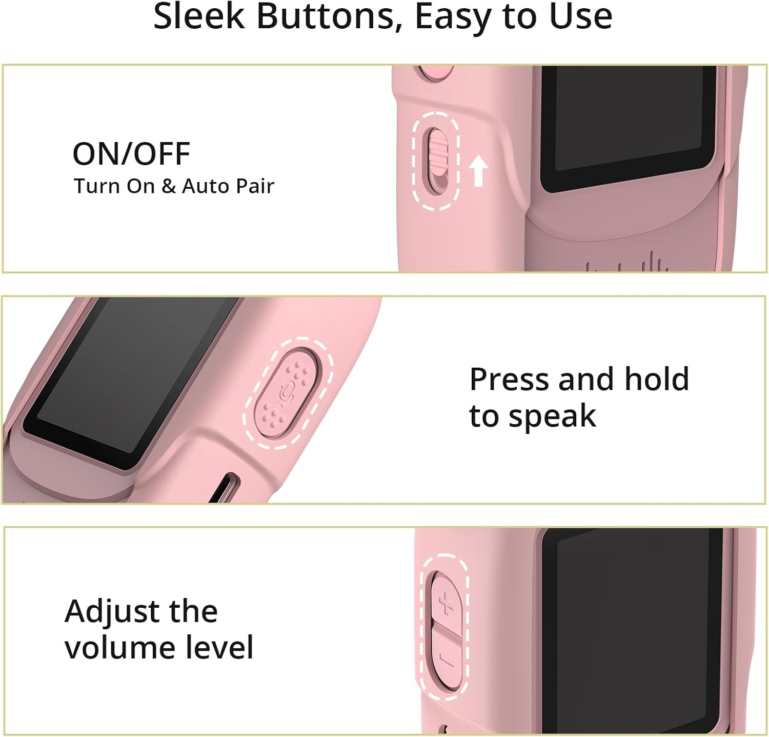 Thumbnail 5 de Anbte Video Walkie Talkies for Kids with Silicone Protective Case (2 Pack) – Long Range, Rechargeable, 3–12 Years