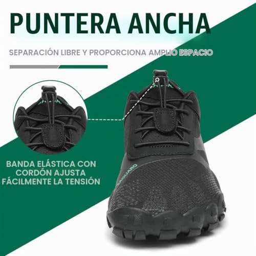 Detalle 2 de SAGUARO Zapatillas Barefoot para Hombre y Mujer – Minimalistas con Suela Zero Drop y cinco dedos