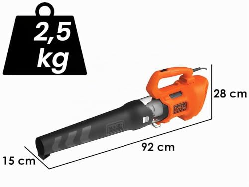 Thumbnail 13 de Black+Decker BEBL185-QS: Soplador de hojas axial, 1.850 W, 225 km/h y 12,5 m³/min