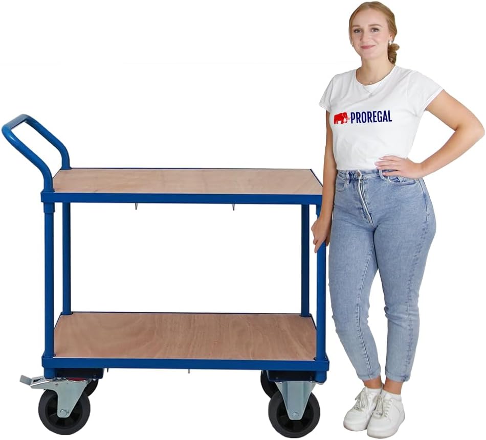 Thumbnail 2 de PROREGAL Tischwagen Transportwagen 400 kg Lichtblau