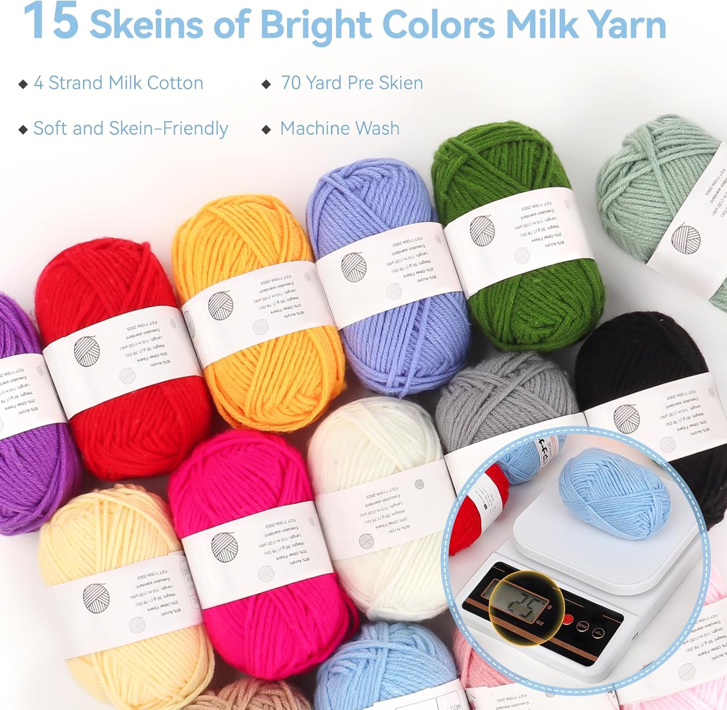 Thumbnail 3 de Reessy Crochet Kit for Beginners with 15×25g yarn