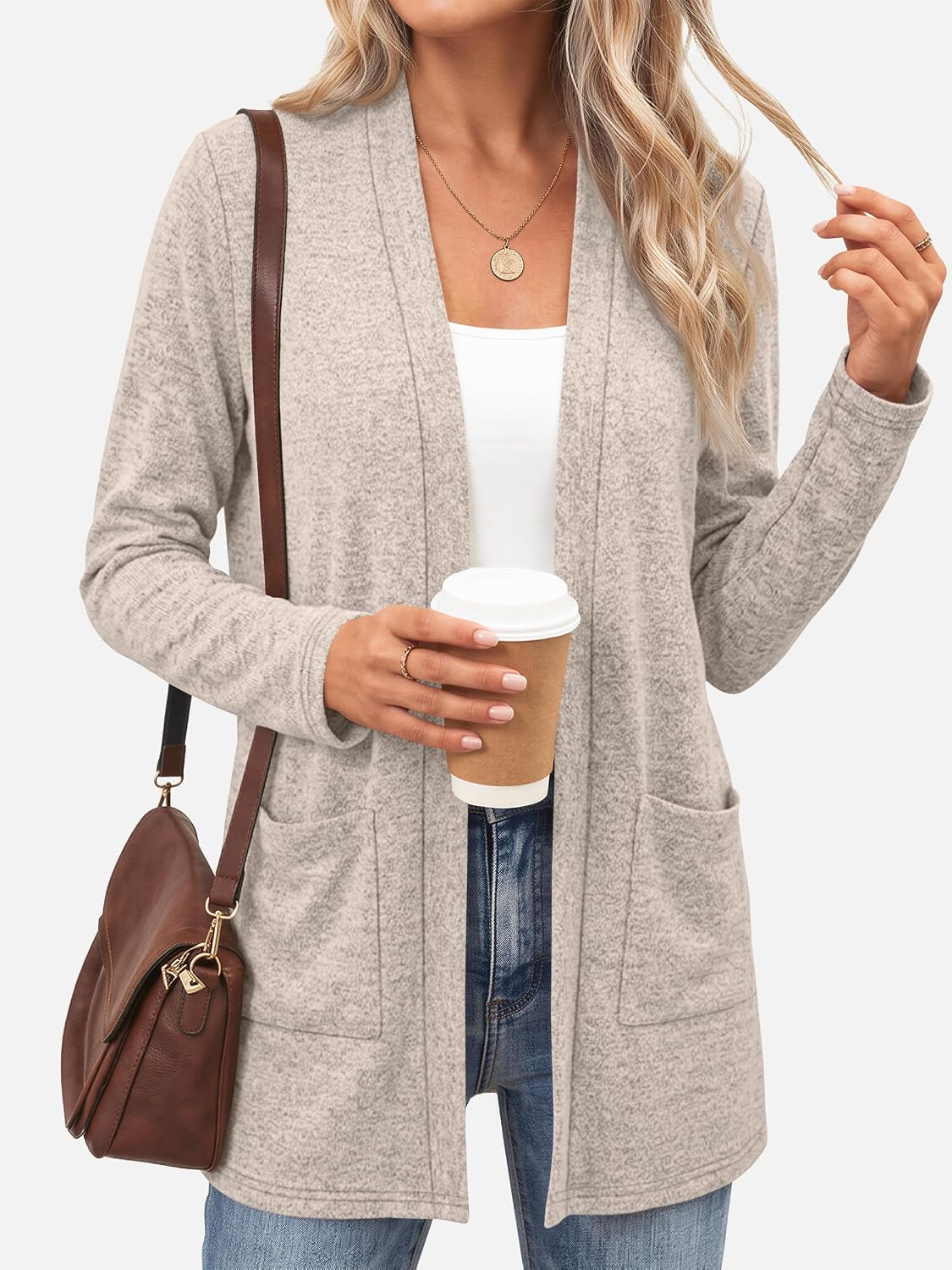 Detalle de LILLUSORY Women's Cardigan, Polyester Blend