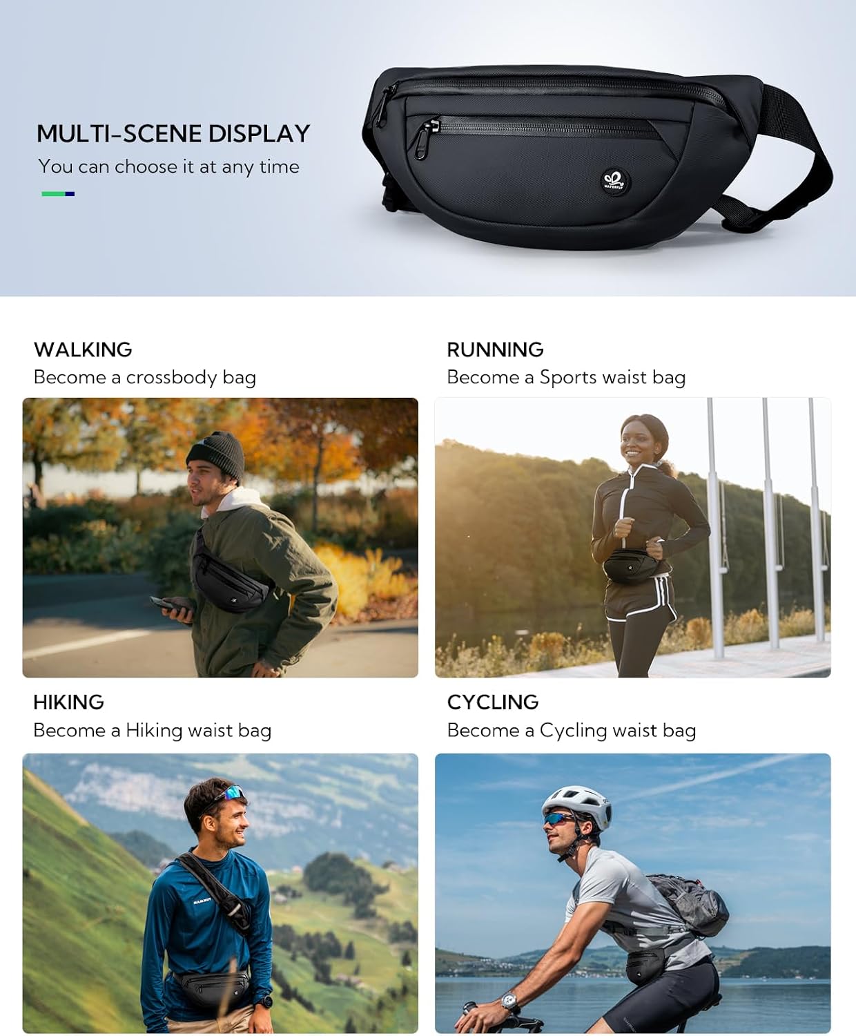 Thumbnail 2 de WATERFLY Bauchtasche Gürteltasche Sport Klein – Leichte, vielseitige Hipbag für Outdoor & Reisen
