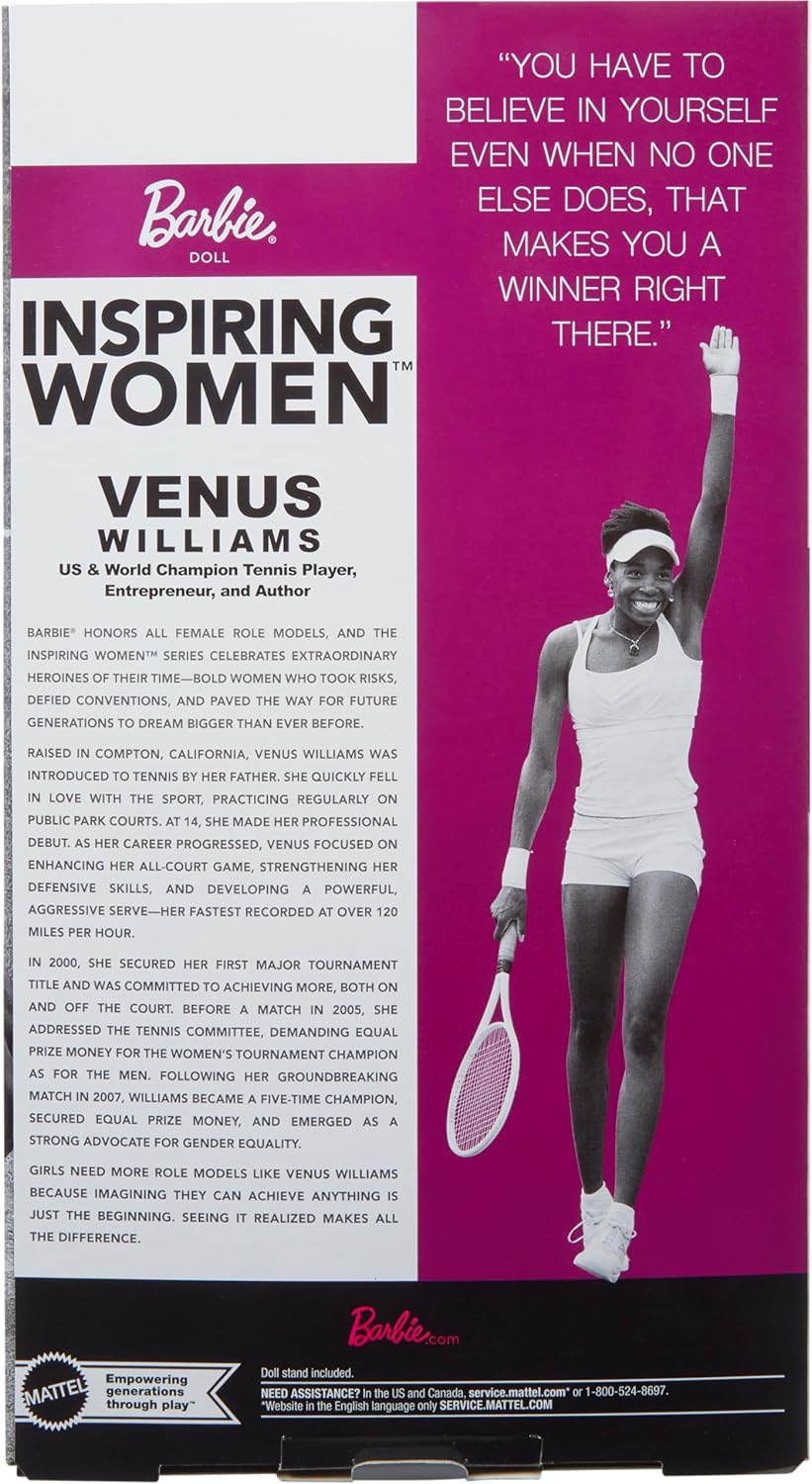 Thumbnail 5 de Venus Williams Barbie Inspiring Women Series Doll with Signature Tennis Outfit