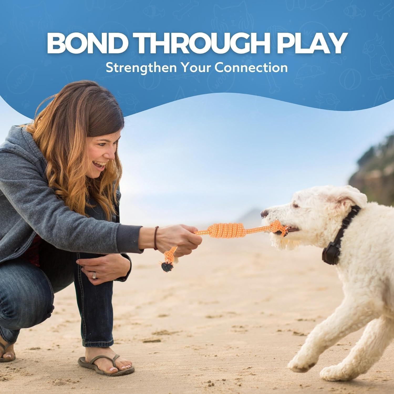 Thumbnail 5 de Fur & Bone Dog Chew Toys (10-Pack) – Puppy Teething & Interactive Set