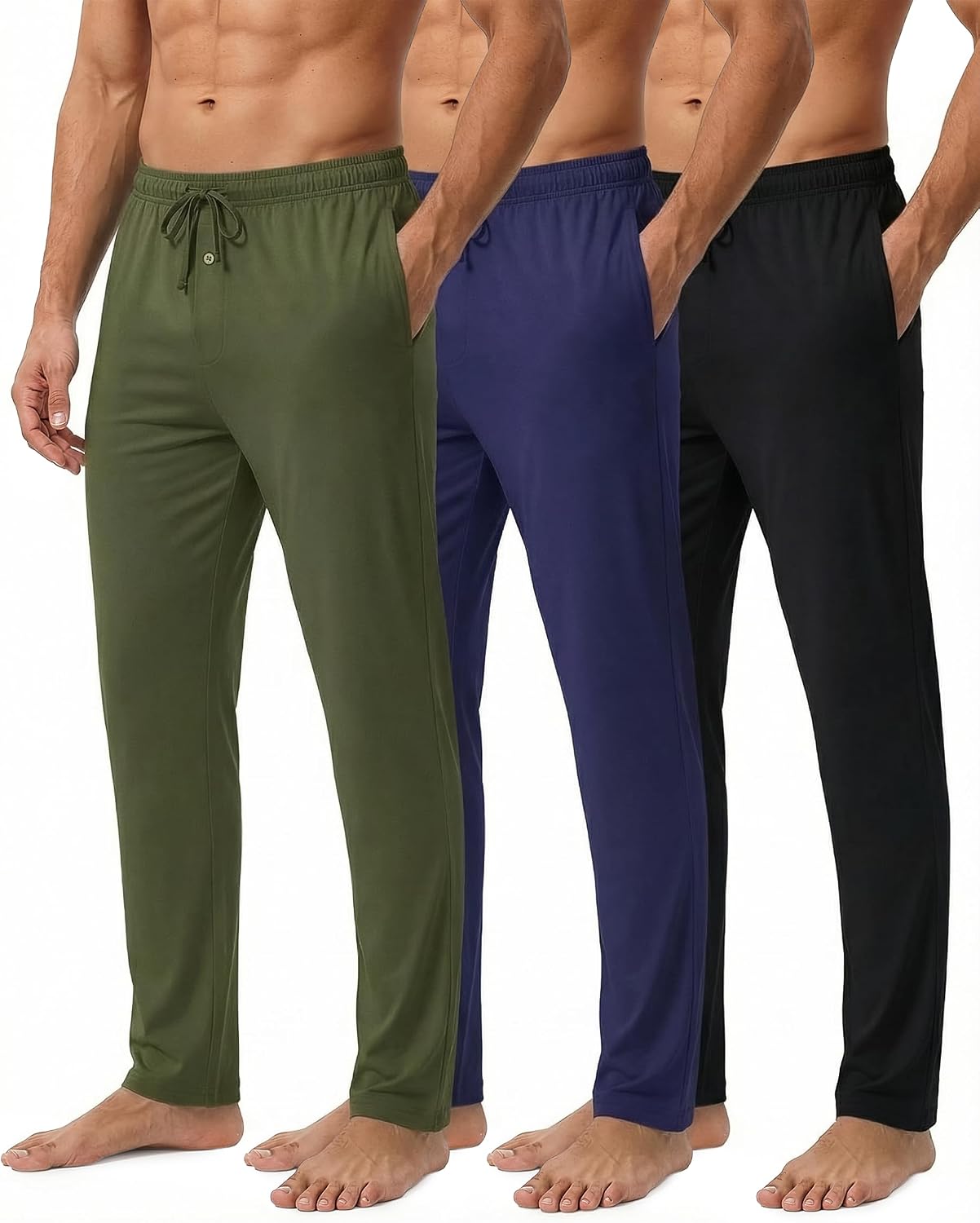 Detalle de Real Essentials Men's Soft Cotton Flannel Pajama Pants 3 Pack 🛌?
Real Essentials Men's Flannel Pajama Pants 3 Pack