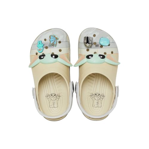 Detalle 1 de Crocs Grogu Classic Clog K 🧸 Zuecos Unisex Niños, Crema 29/30 EU