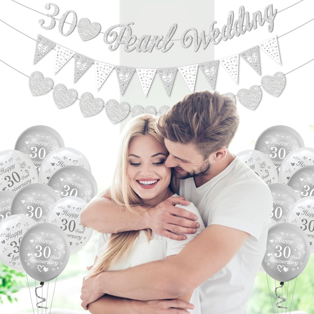 Thumbnail 2 de Perlen Hochzeit Deko – 30. Hochzeitstag Dekorationen von KISPATTI