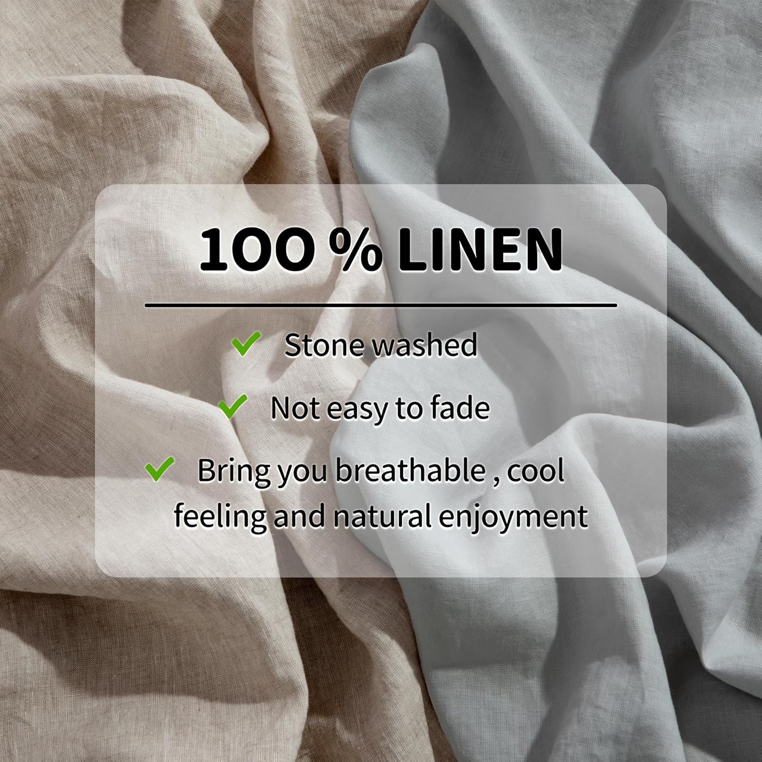 Thumbnail 4 de LBRO2M Linen Sheet Set Queen 4-Piece