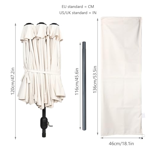 Thumbnail 2 de VOUNOT Sombrilla Parasol Rectangular 300×150 cm 🏖️