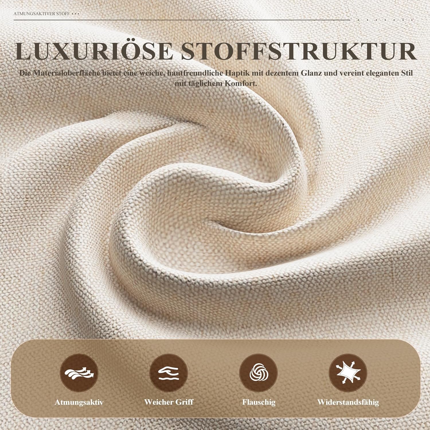 Thumbnail 6 de COLAMY Esszimmerstühle 4er Set Beige