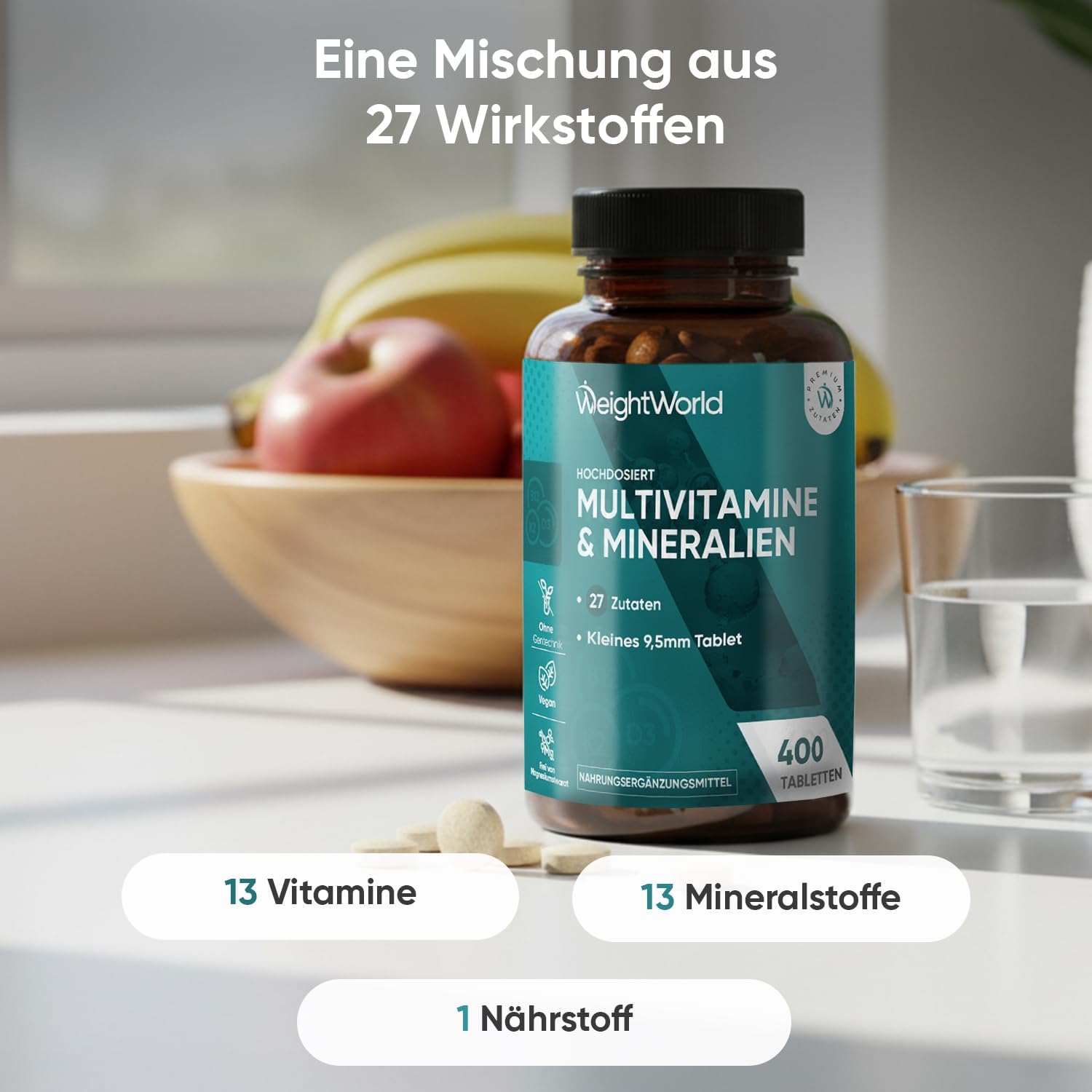 Detalle 2 de WeightWorld Multivitamin Tabletten 400 💊