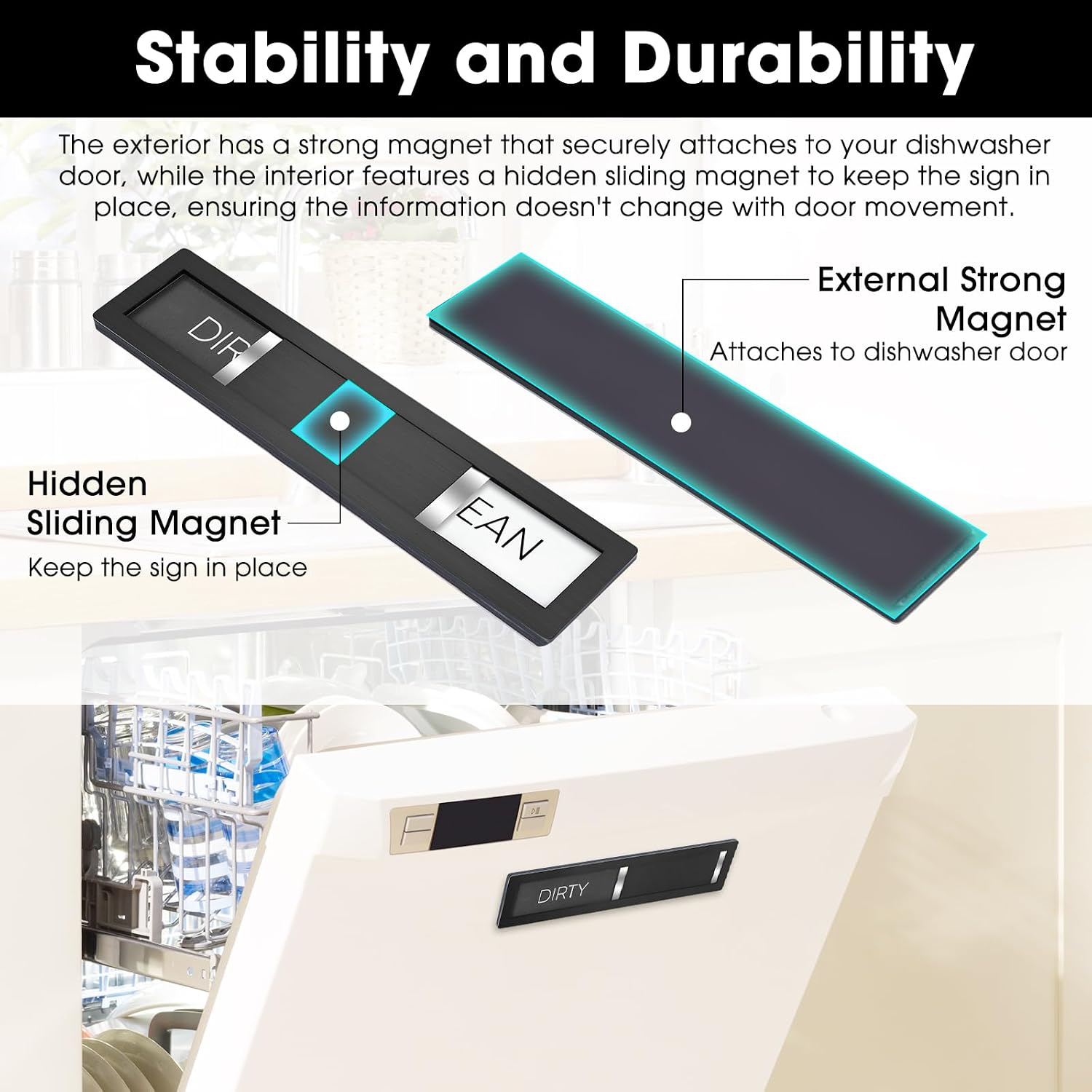 Thumbnail 3 de HYF DESIGN Dishwasher Clean/Dirty Magnet 304