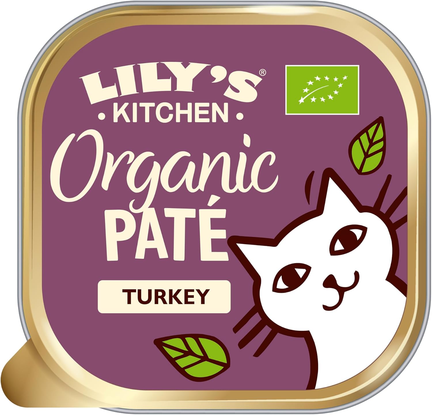Detalle de Lily’s Kitchen Barquette Pâtée Bio pour Chats Adultes – Dinde, 19x85 g