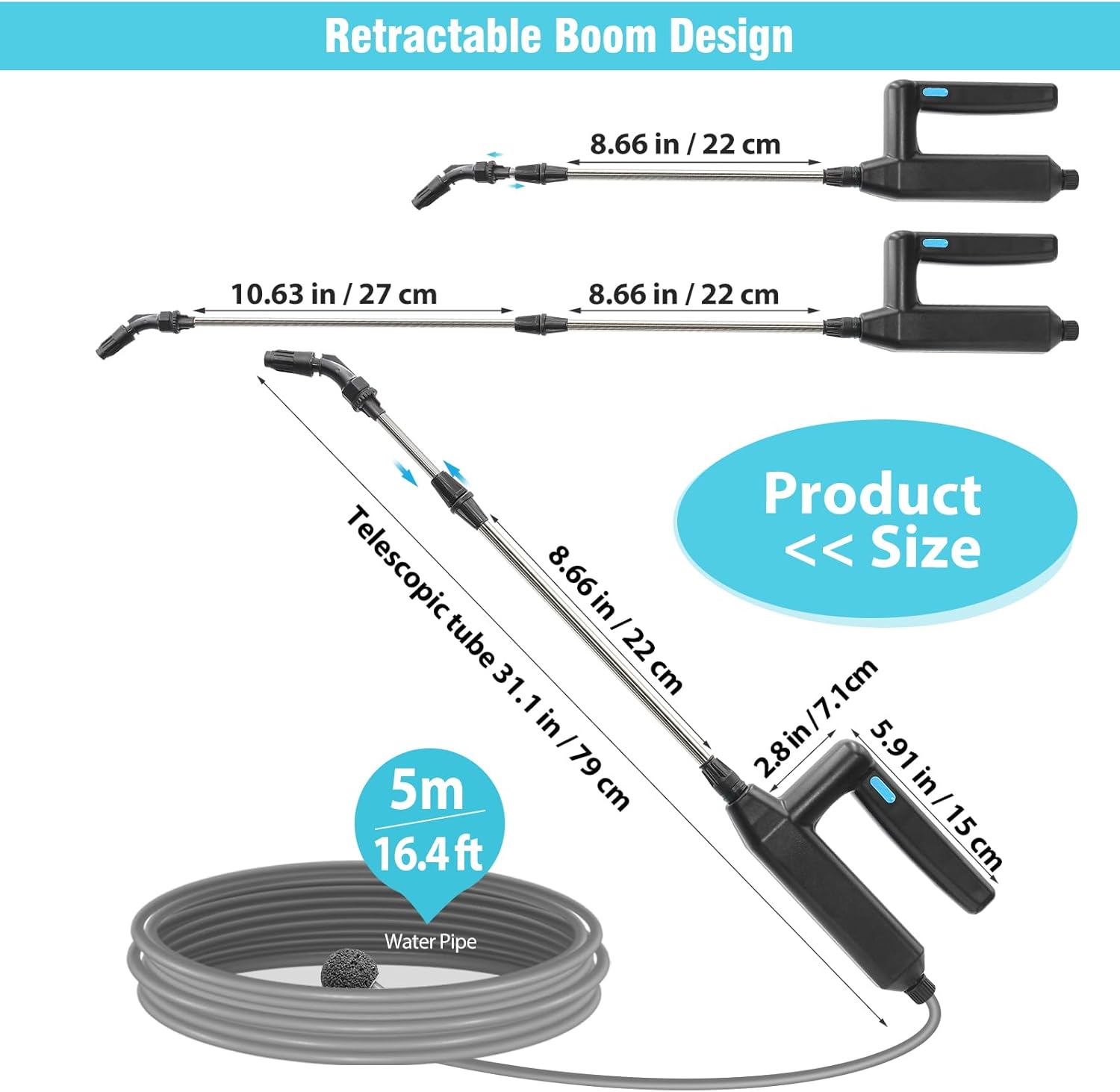 Thumbnail 5 de SYLSTAR Pompa irroratrice a batteria 60 cm per giardino