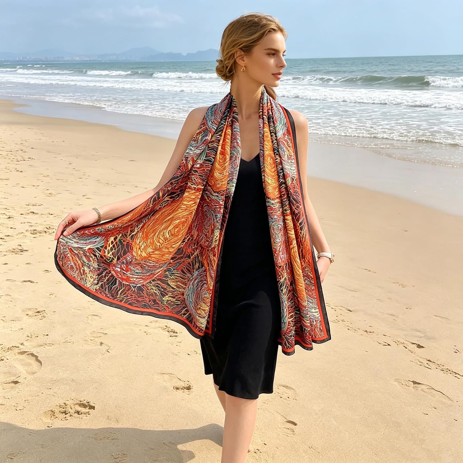 Detalle de FairyCity Women's Scarf in Satin