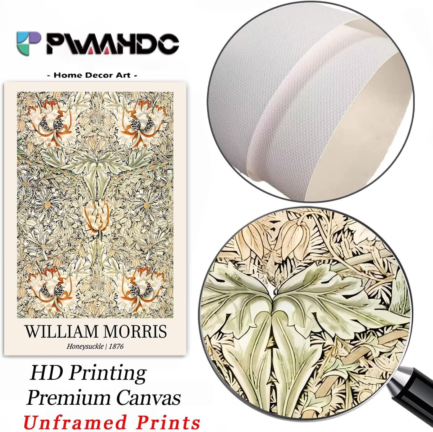 Detalle de PWAAHDC William Morris canvas prints 40 x 60 cm 🖼