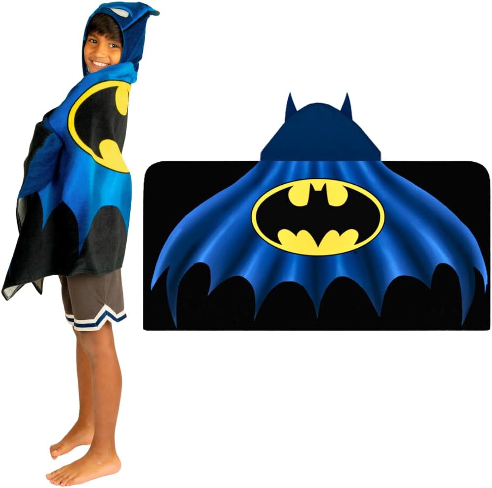 Detalle de Batman DC Comics Kids Super Soft Hooded Towel Wrap by Franco (24" x 50")
