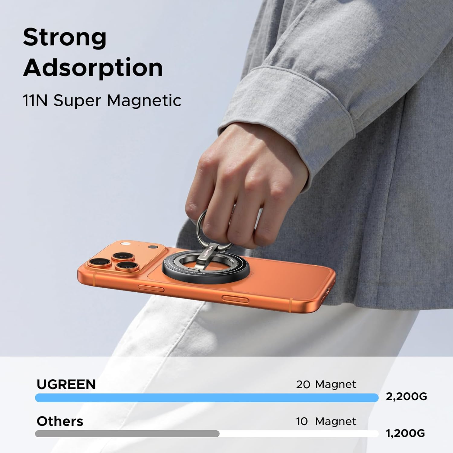 Thumbnail 3 de UGREEB Magnetic Phone Ring Grip for iPhone 17 Pro Max