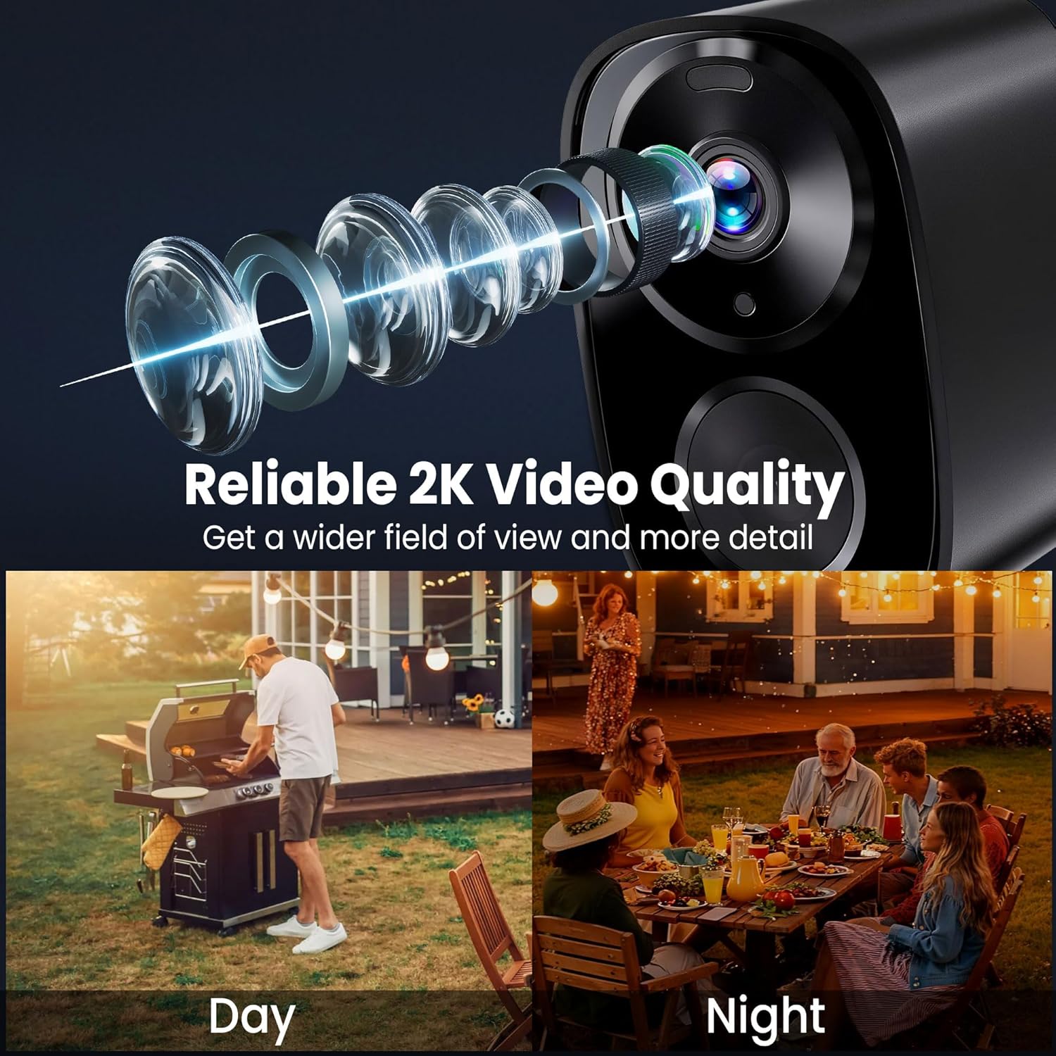 Thumbnail 1 de 2026 Enhanced 2K UHD Wireless Outdoor Camera