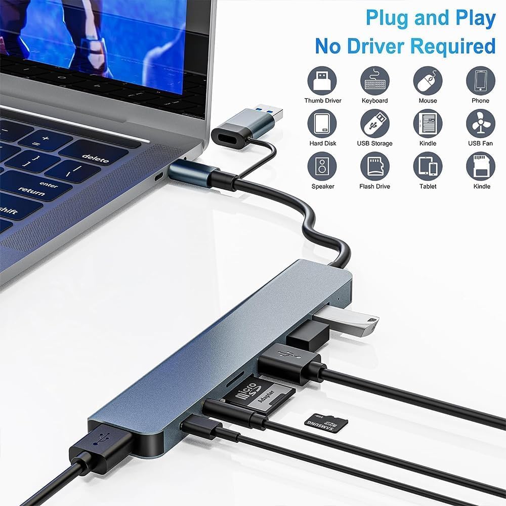 Thumbnail 2 de USB C Hub 3.0 8-in-1 Multiport