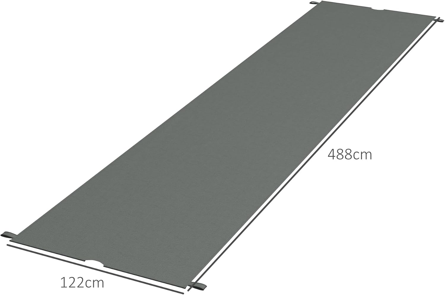 Thumbnail 2 de Outsunny Lot de 2 toiles de rechange pour pergola rétractable 4,9 x 1,2 m (pour pergola 3 x 3 m) gris foncé