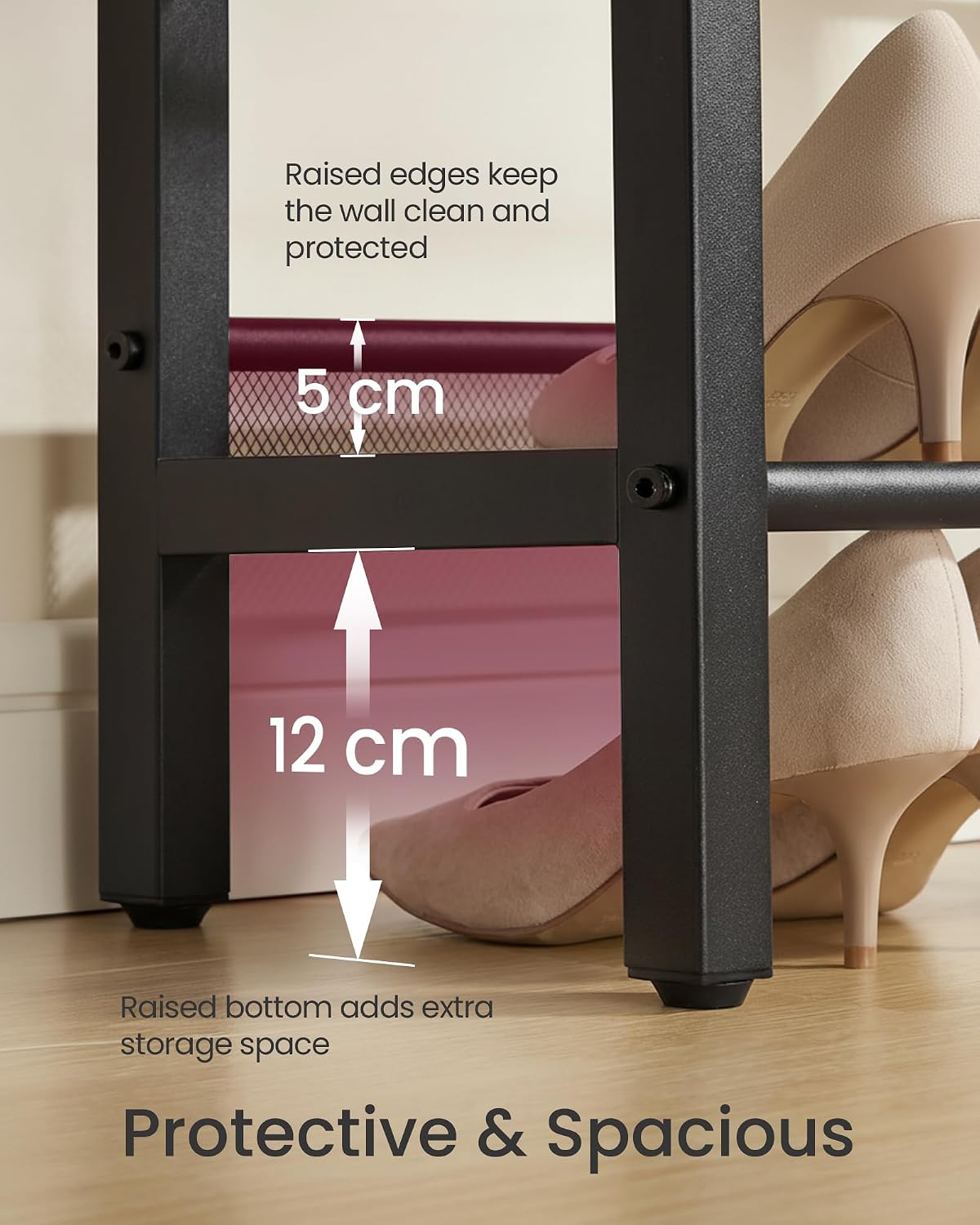 Thumbnail 4 de VASAGLE LSB070KD02 3 Tier Shoe Rack Bench 28 x 75 x 50 cm